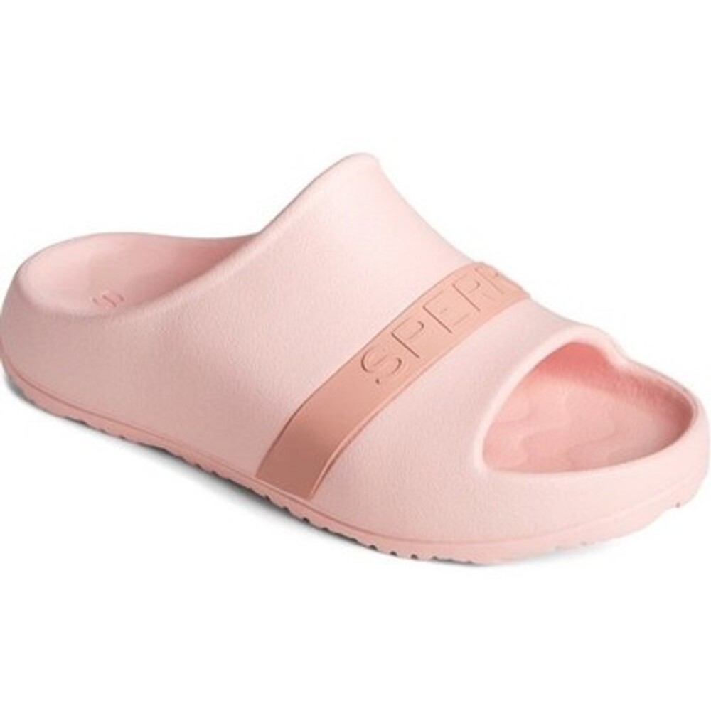 NIB Sperry Logo Float Slides Pool Beach Sandals Women 9 Med STS88516 Blush Pink